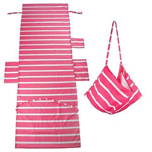 Chaise Lounge Towel 84.6" x 29.5", #8 red Stripes