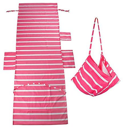 Chaise Lounge Towel 84.6" x 29.5", #8 red Stripes