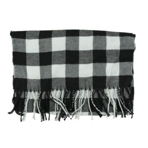 Classic Fall Scarf Plaid Tassels Acrylic, basic