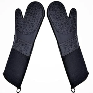 Extra Long Silicone Oven Heat Resistant Mitts, Circle