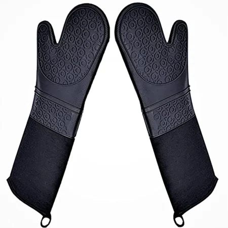 Extra Long Silicone Oven Heat Resistant Mitts, Circle