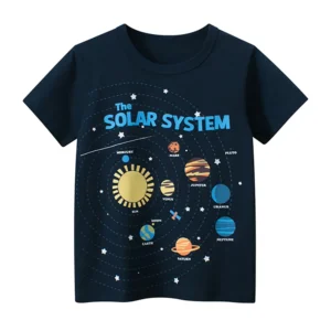 Boys Crewneck Cotton Tee 2-6T, Solar System