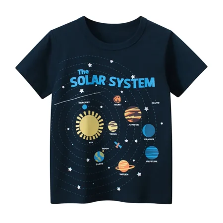 Boys Crewneck Cotton Tee 2-6T, Solar System