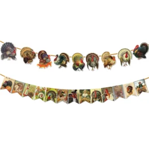 Thanksgiving Vintage Turkey Banners