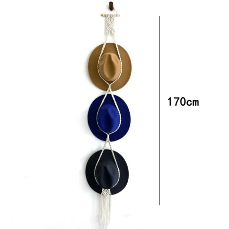 Bohemian Hat Racks for Wall, Cowboy Wide Brim Caps,