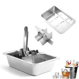 6 Large Cube Mold, Stainless Steel Ice Cube Trays,