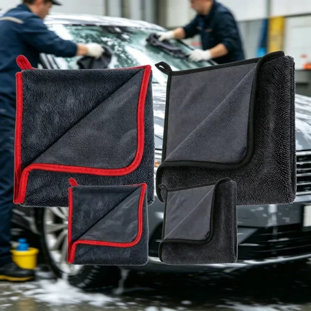 4pcs Microfiber Cleaning Cloth for Car, (36"x24",12"x12")