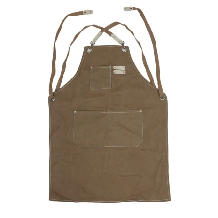 Work Aprons Thick Canvas Large Pockets, brown