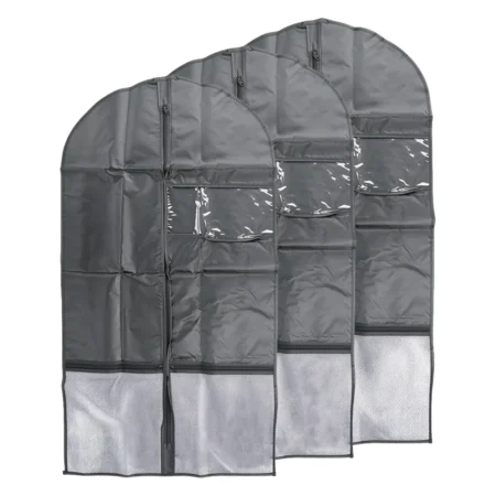 Foldable Garment Bags 43"x23"(3 Pack, Black)
